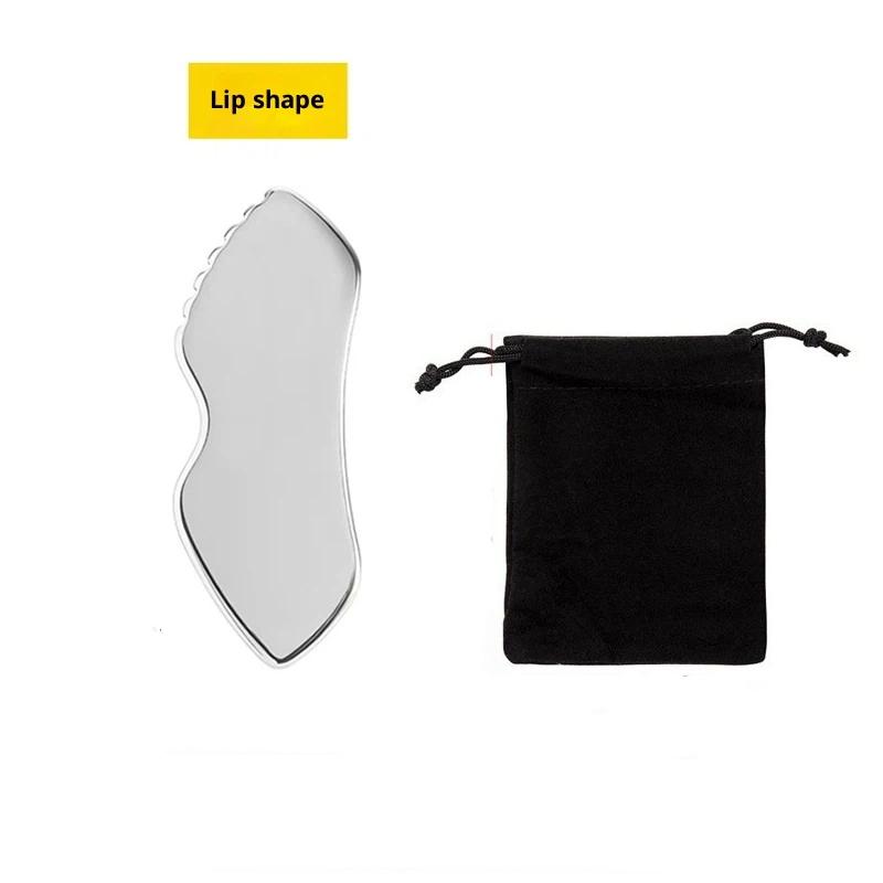 Stainless Steel Gua Sha Massage Tool – Facial and Body Scraping Plate for Neck, Back, and Facial Therapy