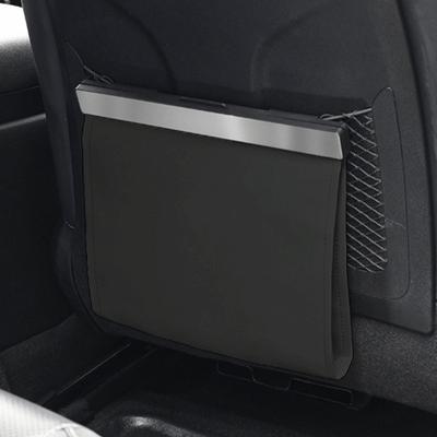 New PU Leather Car Trash Bag Magnet Closure Design Waterproof Vehicle Rubbish Container with LED Light Garbage Can Car Interior