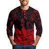 Men's Halloween Print Raglan Dralan Three-quarter Sleeve Casual Top