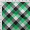 oneOone Cotton Flex Green Fabric Tartan Fabric For Sewing Printed Craft Fabric By The Yard 40 Inch