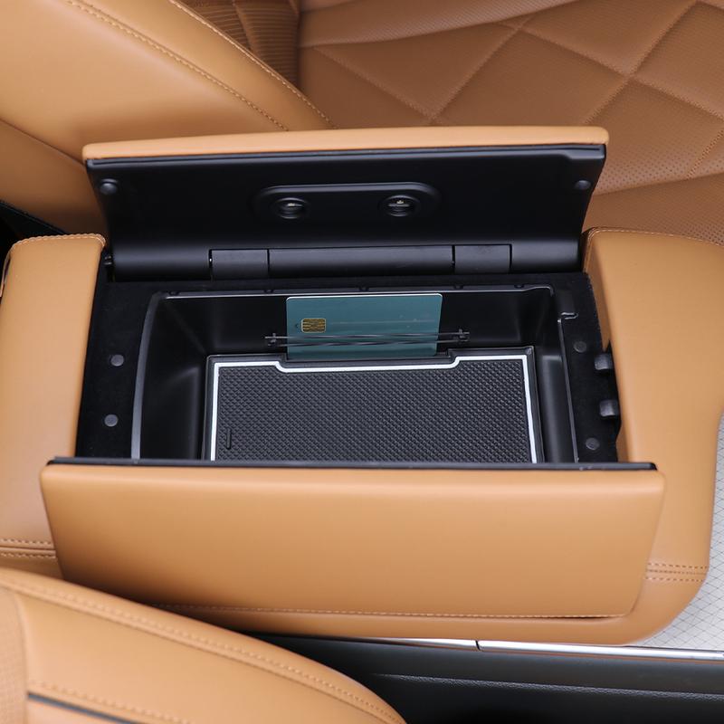 1PCS Car Central Armrest Box Front Row Rear Row Storage Box Control Cover Trim For Genesis GV80 2025 2026 Car Tuning