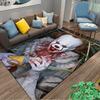 Horror-Themed Clown Costume Pattern Carpet with Dark Vintage Style Background Suitable for use as an anti-slip    for    room and bedroom sofas
