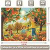 2D Bauernhof-Thema Dekor Wandteppich Kinder pflücken Orangen Wandbehang