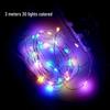 3m Warm White LED Copper Wire Fairy Lights - Battery-Powered Colorful String for Christmas Decoration