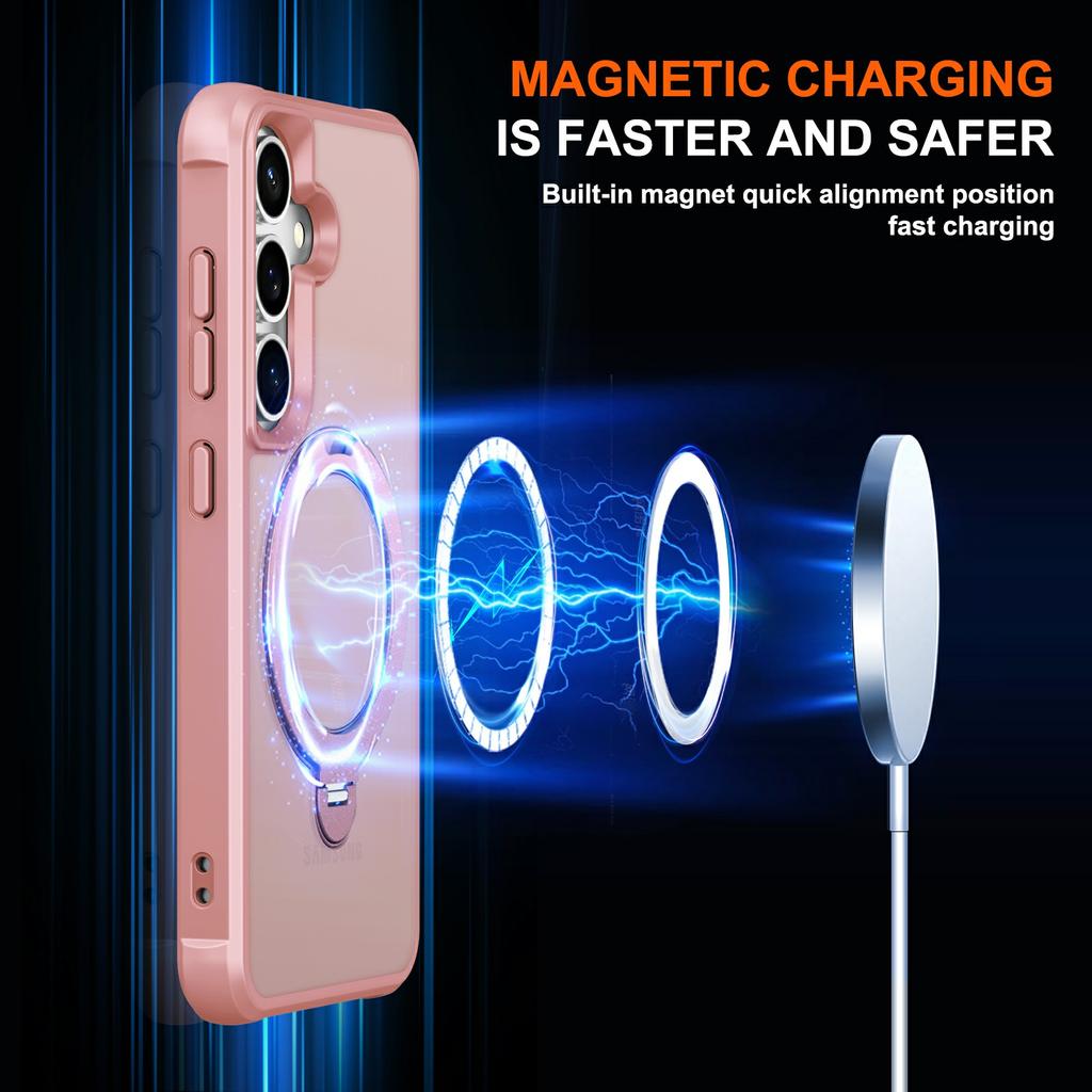 For Samsung Galaxy S26+ Magnetic Case Kickstand TPU PC Shockproof Phone Back Cover