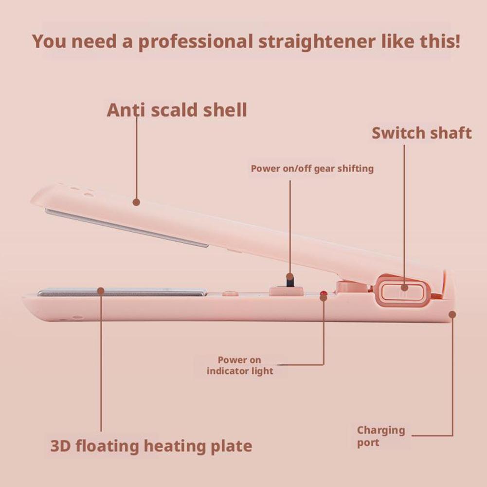 Dual Use Ceramic Hair Clippers Women's Straightening Ironing Hair Stick Damage Free Bangs Hair Accessories Salon Tools