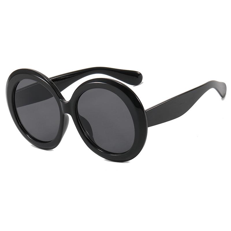 Fashion Round Large Frame Sunglasses Trendy Sunglasses Street Shot Personality Trendy Sunglasses As shown