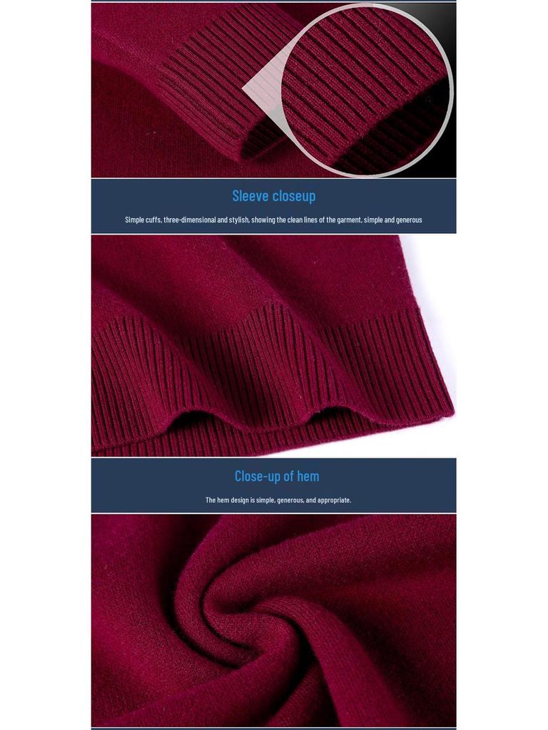 Brand 2025 Cashmere Round Neck Sweater: High-End, Simple, Versatile, Skin-Friendly Knitwear for Autumn/Winter