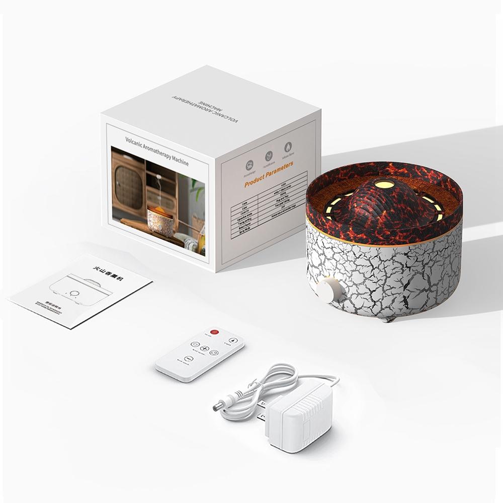 Xiaomi Ultrasonic Lava Volcano Air Humidifier Aromatherapy Essential Oil Diffuser with Fire Flame Light Remote Control for Home Office