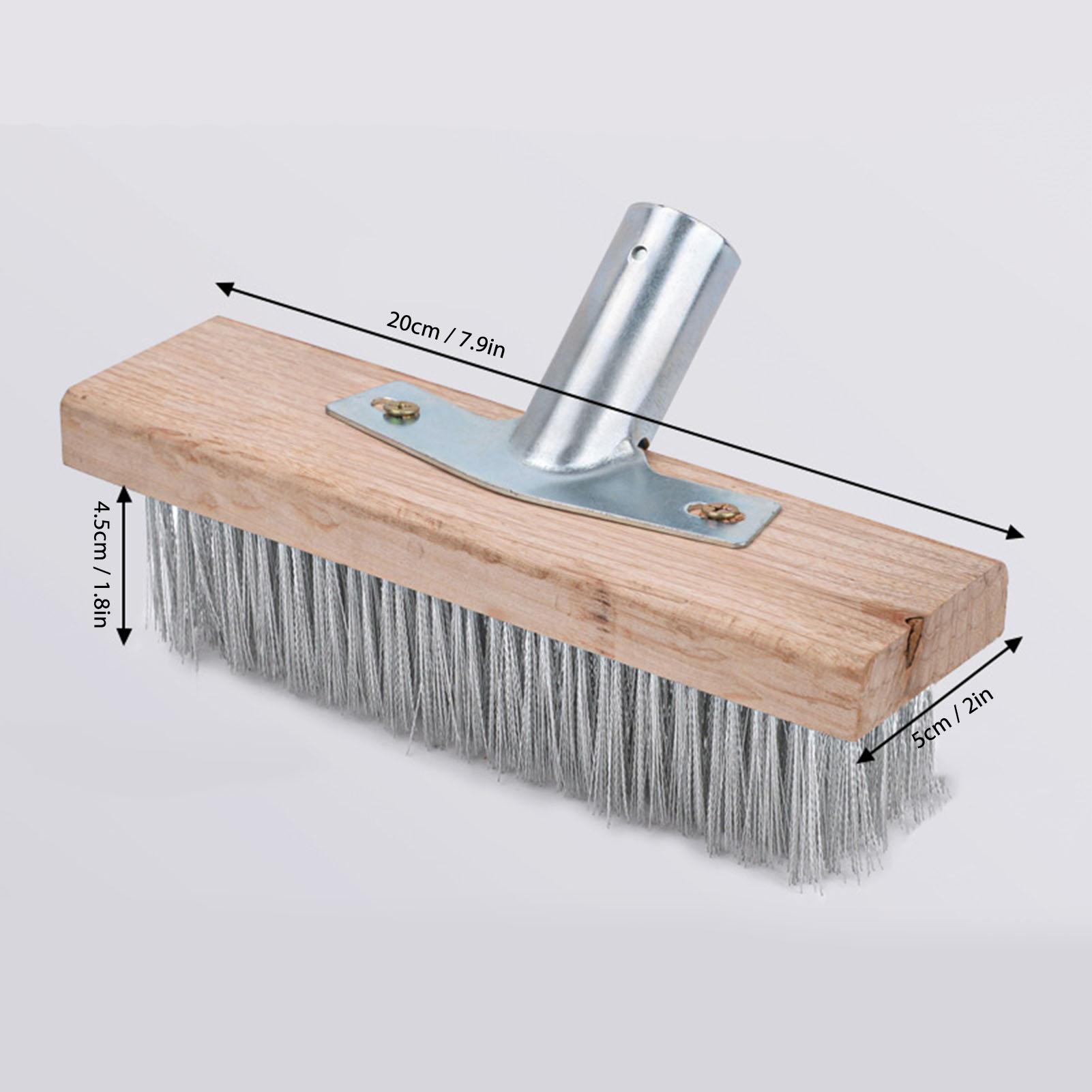 Heavy Duty Rough Floor Brush Stainless Steel Wire Deck Scrub Cleaning Tool 20cm Heavy Duty Floor Brush Floor Scrub Brush