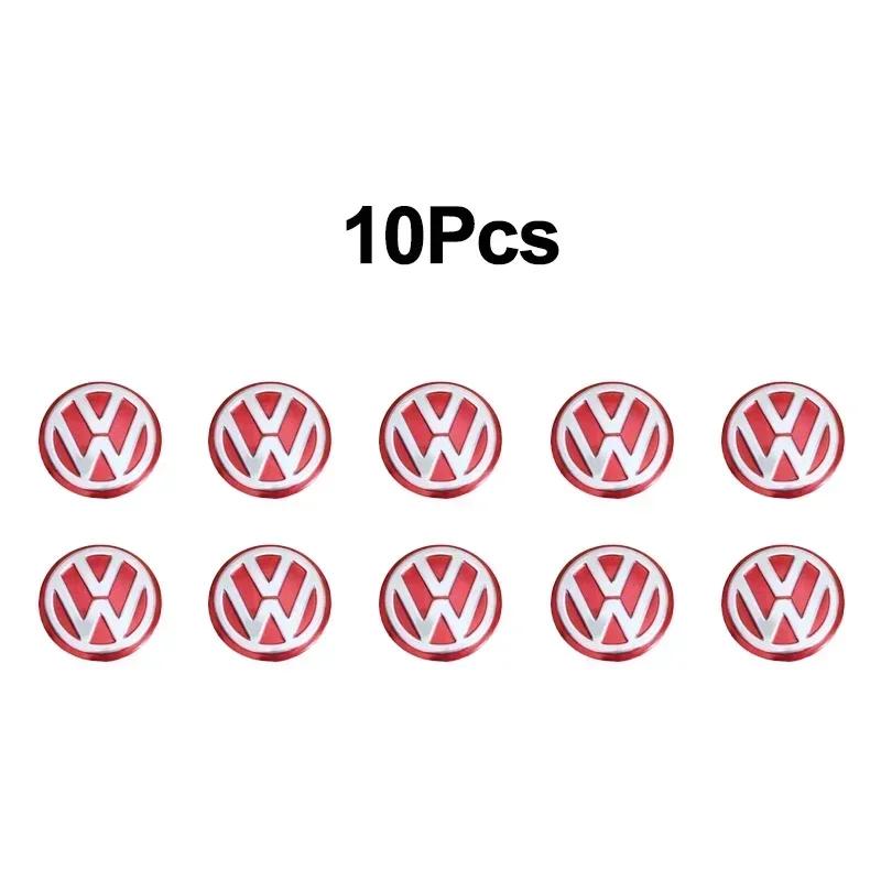 B5 Cars 2025 Hot For Volkswagen 5/10Pcs 14mm Aluminium Metal Car Styling Remote Key Stickers For Volkswagen GTI R-Line R Polo Go