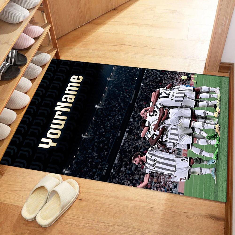 Juventus Personalized Name Area Rug Design for Balcony Foyer Decorate room Dormitory Antislip Carpet Office home decor
