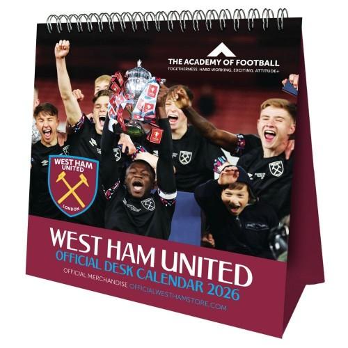West Ham United FC 2026 Crest Desktop Calendar