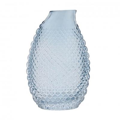 Hestia Blue Textured Glass Vase