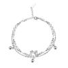 Niche S925 Sterling Silver Safety Buckle Bracelet, Women's Platinum Handmade Short Pearl Bracelet