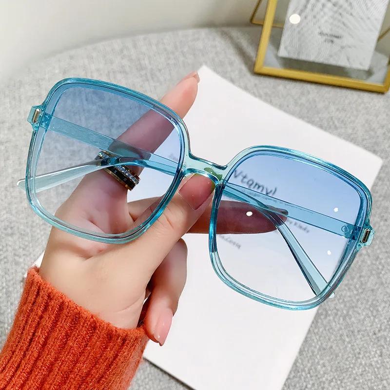 Fashion Gradient Color Sports Sunglasses Men Women's Square Frame Eyewear Sun Glasses Luxury Design Outdoor Oversized Goggle Shades
