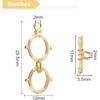 BENECREAT 6 Sets 18K Gold Plated Brass Toggle Clasps Double Ring Clasps and Metal Bar for Necklace Chain Bracelets Jewelry Making Craft DIY