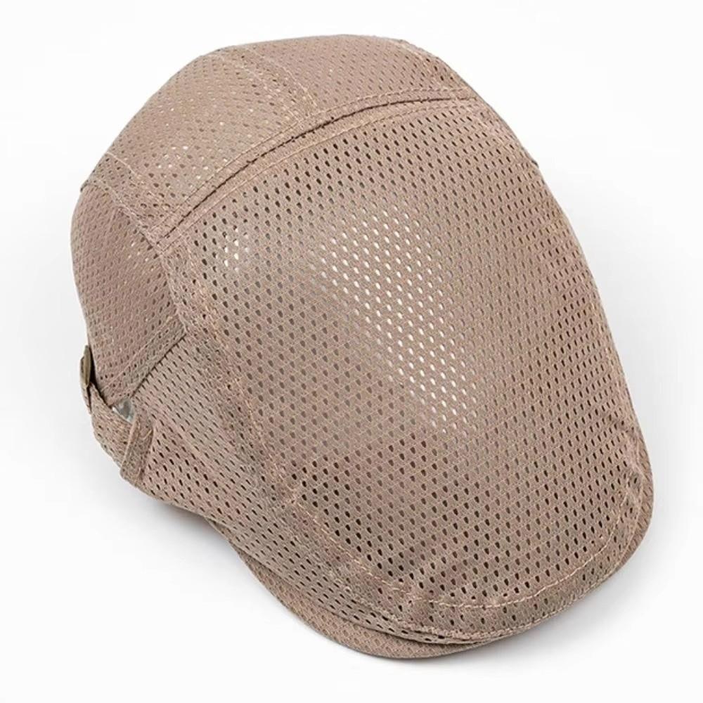 Washable Mesh Beret Cap Versatile Flat Cap Newsboy Cap Peaked Cap  Daily Outfit