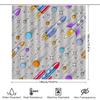 Space-themed Shower Curtain with Rockets Modern Bathroom Decor for Kids' Room or Nursery!