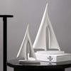Ship Decorative Figurine White Large 28cm - Sailboat, Boat, Yacht
