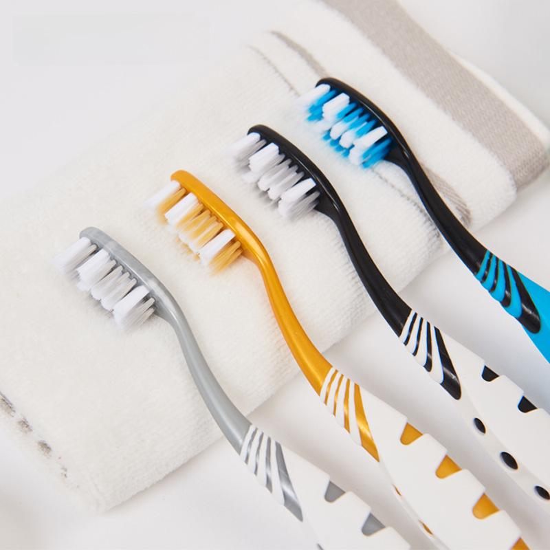 Sanxiao K235B Medium Bristle Toothbrush, 2-Pack - Removes Tooth and Smoke Stains for Adults