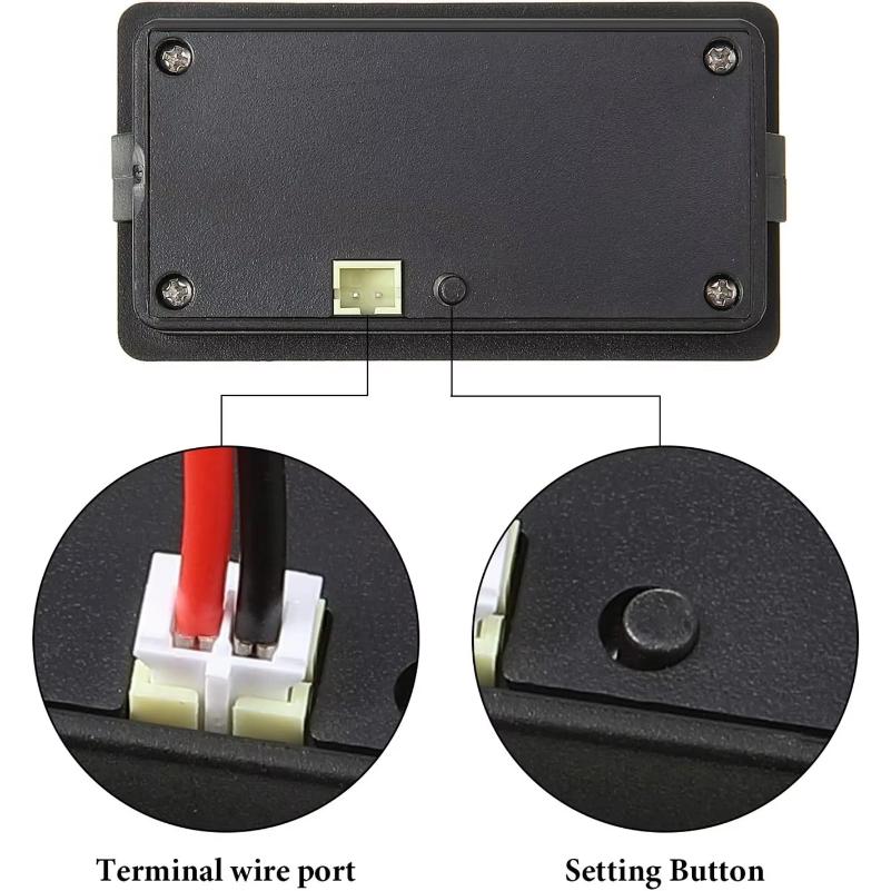 DC 12V 24V 36V 48V 72V Batteriekapazität Spannungsmesser mit Alarm, Batteriekapazitätsanzeige, Batterieanzeige Monitore
