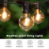 Sphoon Dimmable G40 LED String Lights 50FT/65FT Waterproof Connectable Vintage Fairy Light Chain for Patio Outdoor Decor