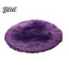 Versatile Round Carpet Color Machine Soft Bedroom Mat Plush Furry Floor Rug Solid Kids Room
