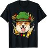 Oktoberfest Corgi Beer Graphic Tee Men's Breathable Cotton T-Shirt Festival