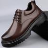 Hot Sale Men Oxford Shoes Genuine Leather Casual Shoes Soft Sole Lace-up Sneakers Luxury Middle-aged Old Man Dad Business Shoes