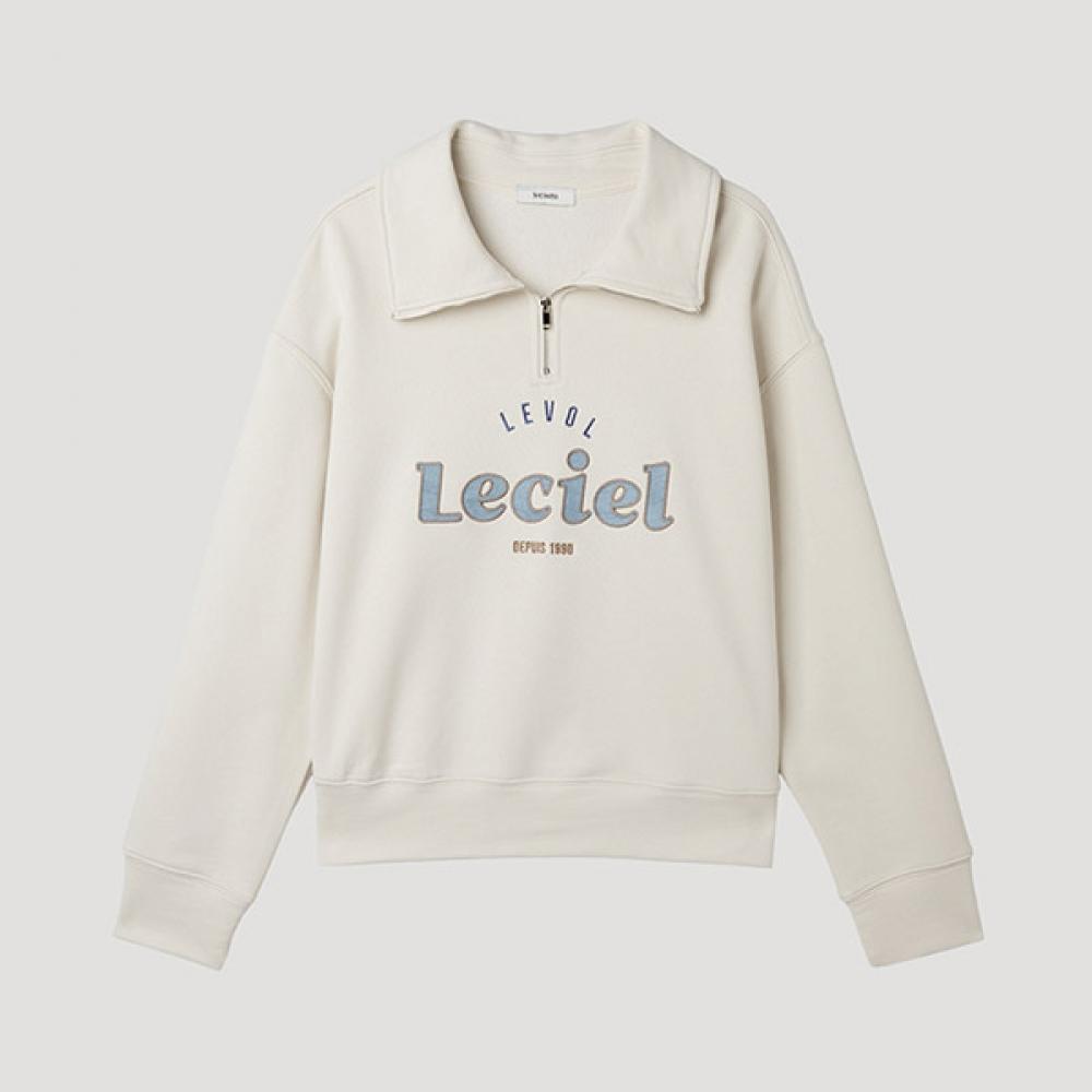 [She S miSS] Half Zip Up LeTTering T ShirT SwjTSp12030 Cr