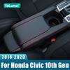 For Honda Civic 10th Gen 2016 2017 2018   Civic X FC PU Leather Car Armrest Box Cover Case Trim Stickers Accessories