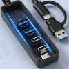 Plastic USB Hubs 4 Port USB3.0 USB2.0 Fast Speed Data Transfer Solution for Enhanceds Productivity In Work Environment