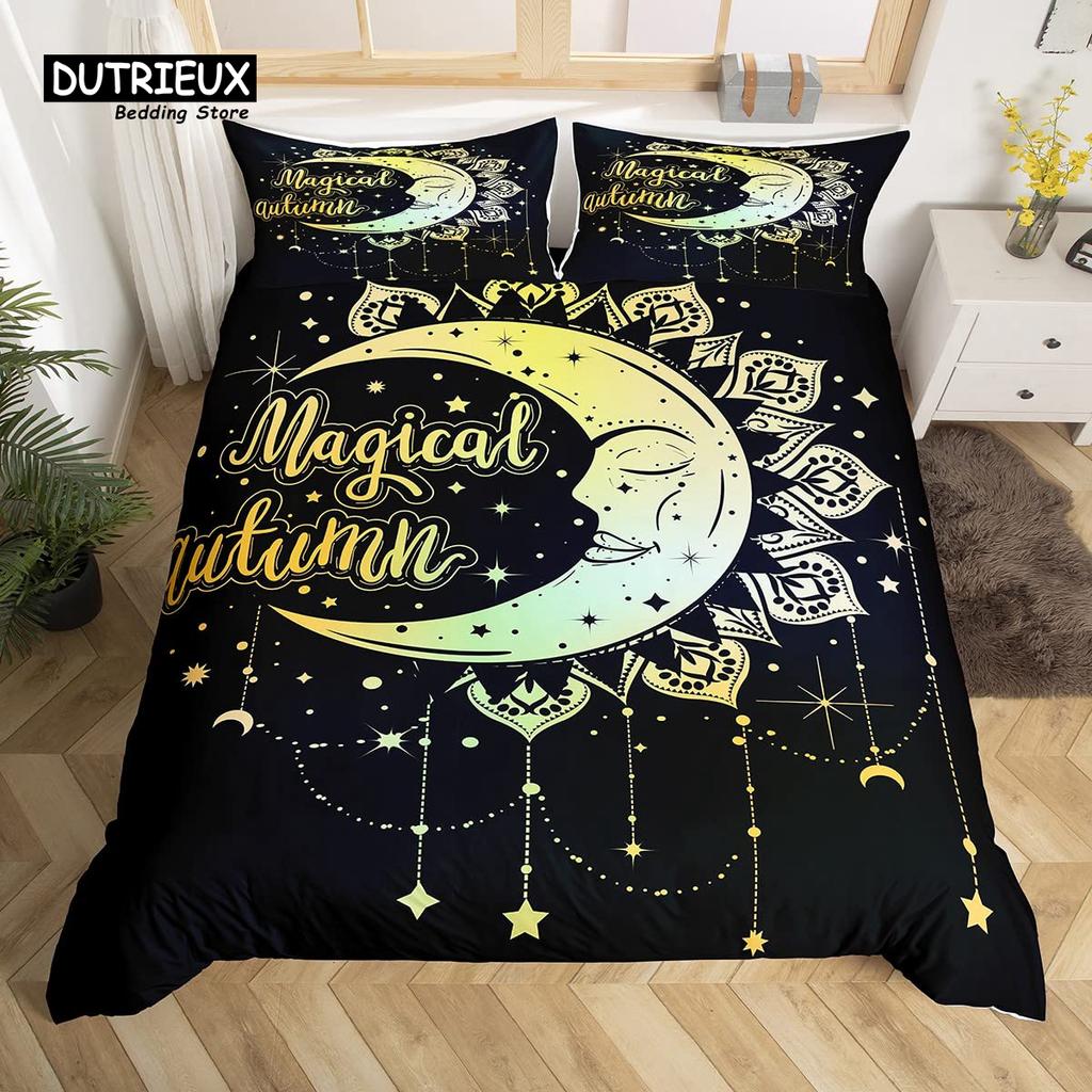 Bohemian Mandala Bettwäsche-Set, 3-teiliges Bettwäsche-Set, Weiche Bequeme Atmungsaktive Bettbezüge, Für Schlafzimmer Gästezimmer Dekor