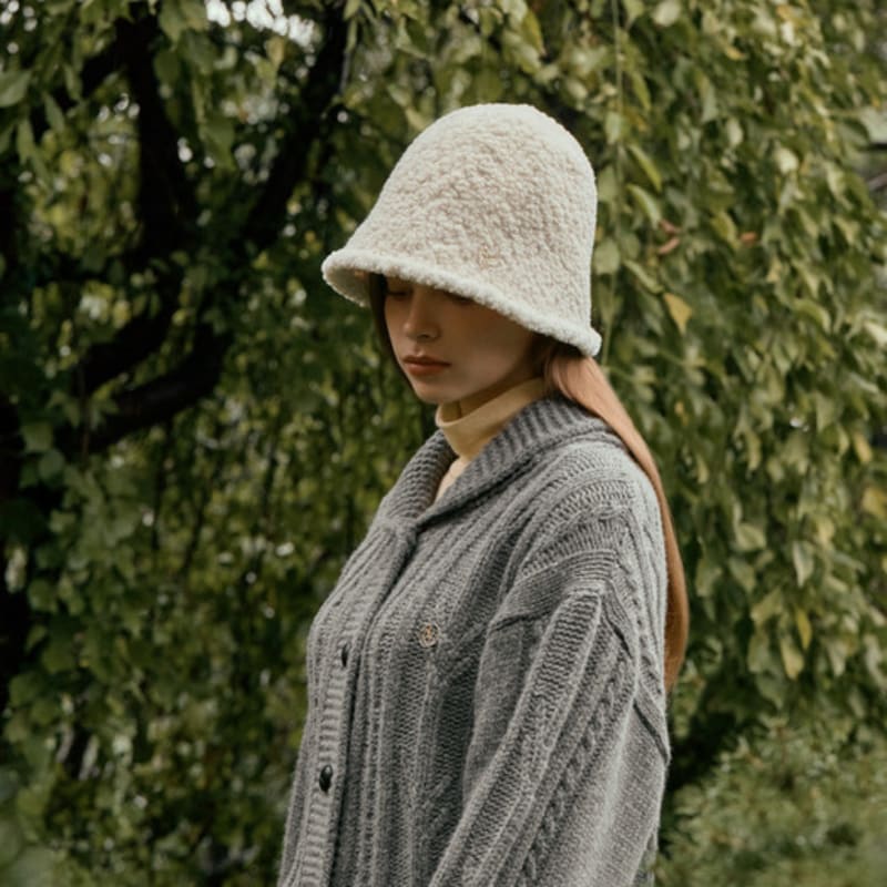 ANOETIC ANC CURLY BUCKET HAT_IVORY