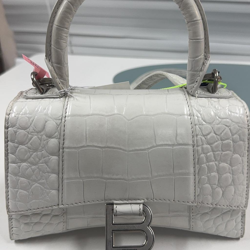 [Pre-Owned] Balenciaga Hourglass XS Top Handle Bag 'White' - Good #UI3OQS