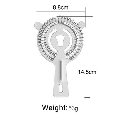 1PC Cocktail Strainer 304 Stainless Steel Bar Strainer Bar Tool Drink Strainer for Professional Bartenders and Mixologists