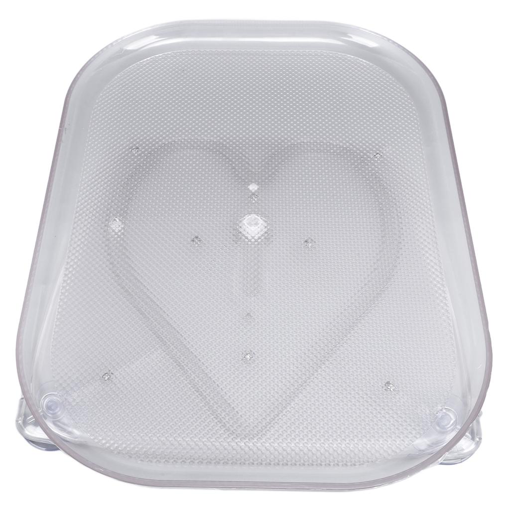 Refrigerator Turntable Organizer Transparent Rectangular Countertop Condiment Storage Rack for Household Kitchen Big