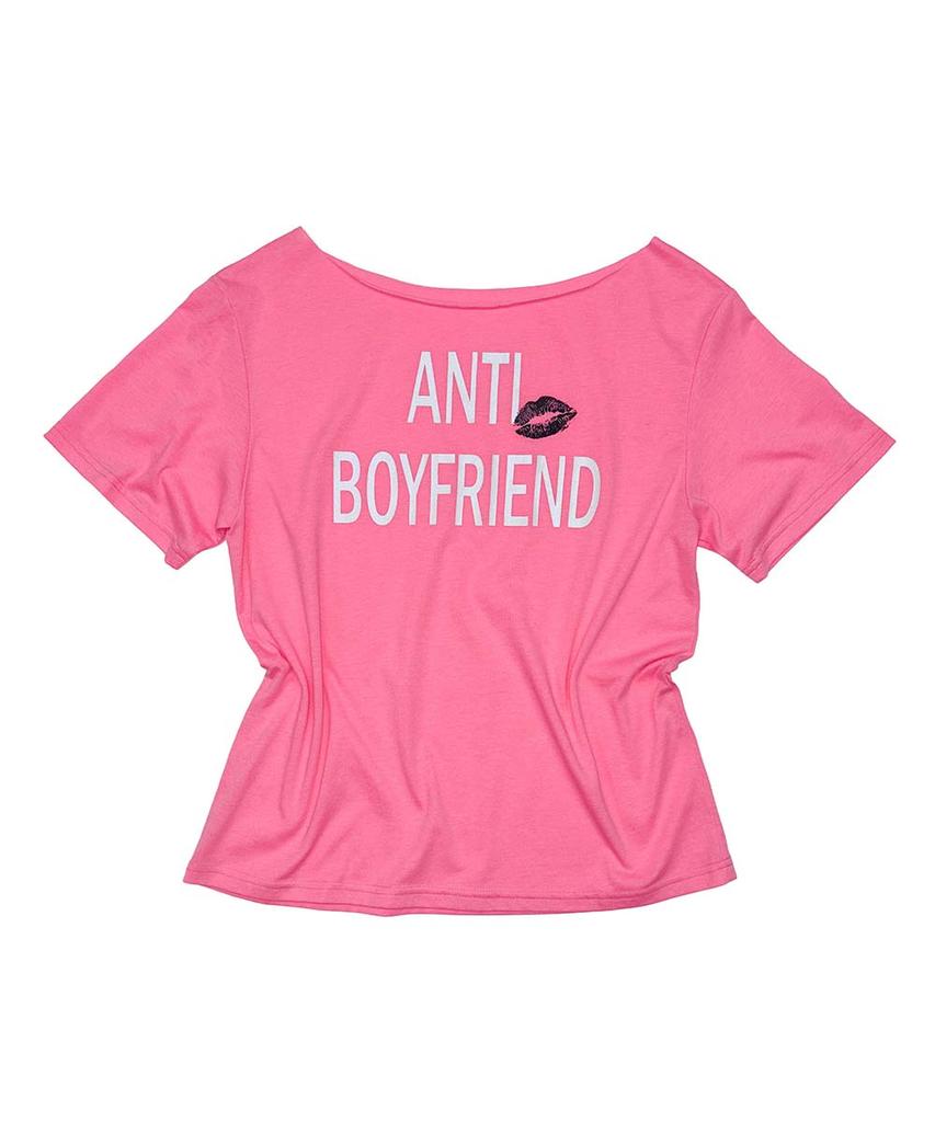 SCULPTOR Anti Boyfriend Tee Neon Pink