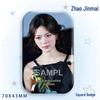 Zhao Jinmai Star Idol Laser Tinplate Square Brooch Pendant