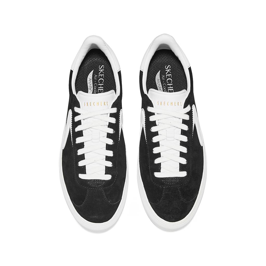 Skechers Court Classics Comfortable Lightweight Low-Top Skate Shoes Men Sneaker Black White 254000-BKW