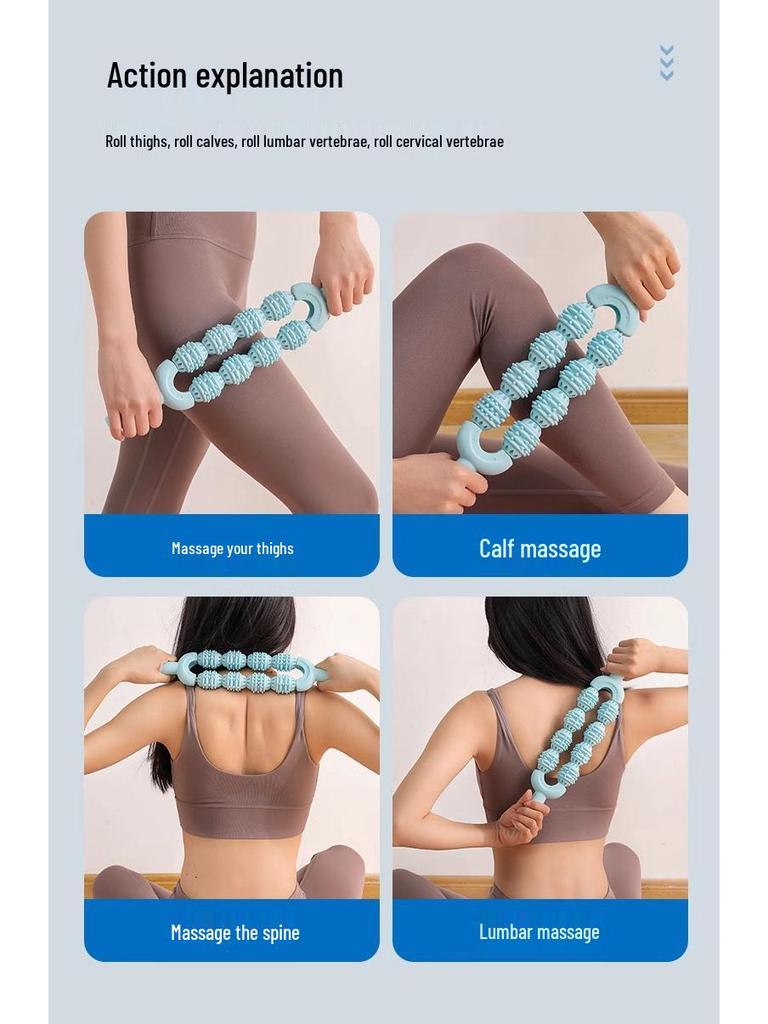 Doppelreihen Yoga Massagestab: Sensorische & Wadenmuskel-Entspannungsrolle für Kinder