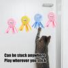 Hanging Fluffy Octopus Cat Toy Interactive Self Play Cat Teaser with Bell Soft Plush Octopus Toy with Elastic String for Indoor Kitten Chasing Playing