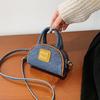 Modern Youth Girl Pu Denim Crossbody Bag With Lipstick Decor For Daily Use