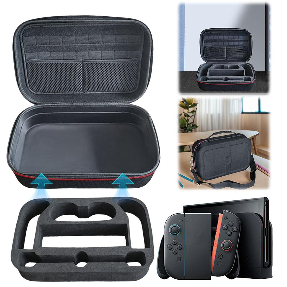 EVA Portable Storage Bag Anti-Scratch Handheld Game Console Case with Shoulder Strap Protective Case for Switch 2 Accessories