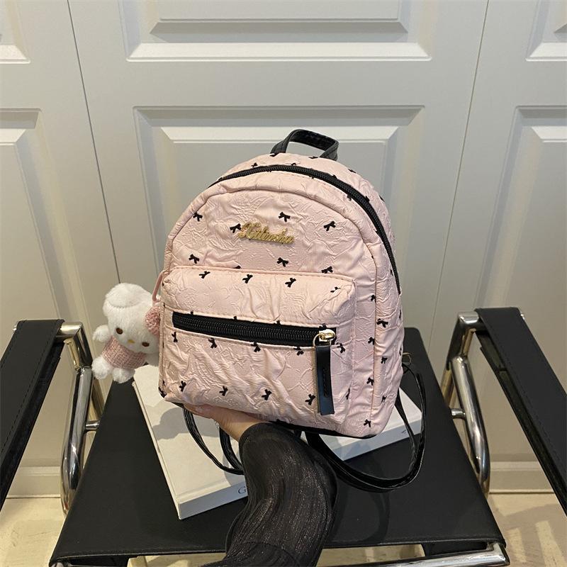 High-end Bowknot Backpack For Women 2026 Newest Fashion Travel Bag Small Backpack Korean Style Student Shoulder Bags