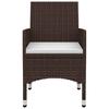 Vidaxl 5-Cz. Garden Furniture Set With Cushions, PE Rattan And Glass
