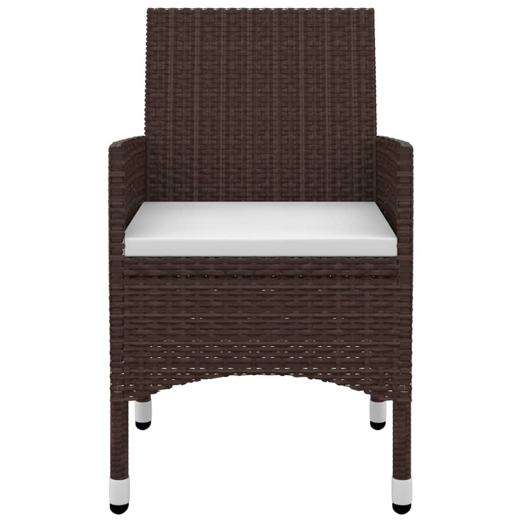 Vidaxl 5-Cz. Garden Furniture Set With Cushions, PE Rattan And Glass