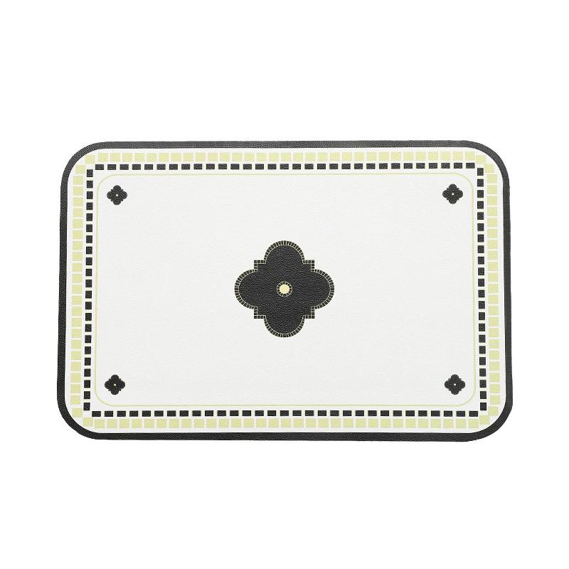 Vintage Leather Table Mat Simple Waterproof Oilproof Heat-Insulated PVC Placemat Plate Bowl Anti-hot Pad Light Luxury Room Decor