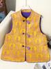 Vintage-Inspired Spring Vest: Elegant Outerwear for Middle-Aged & Elderly Women